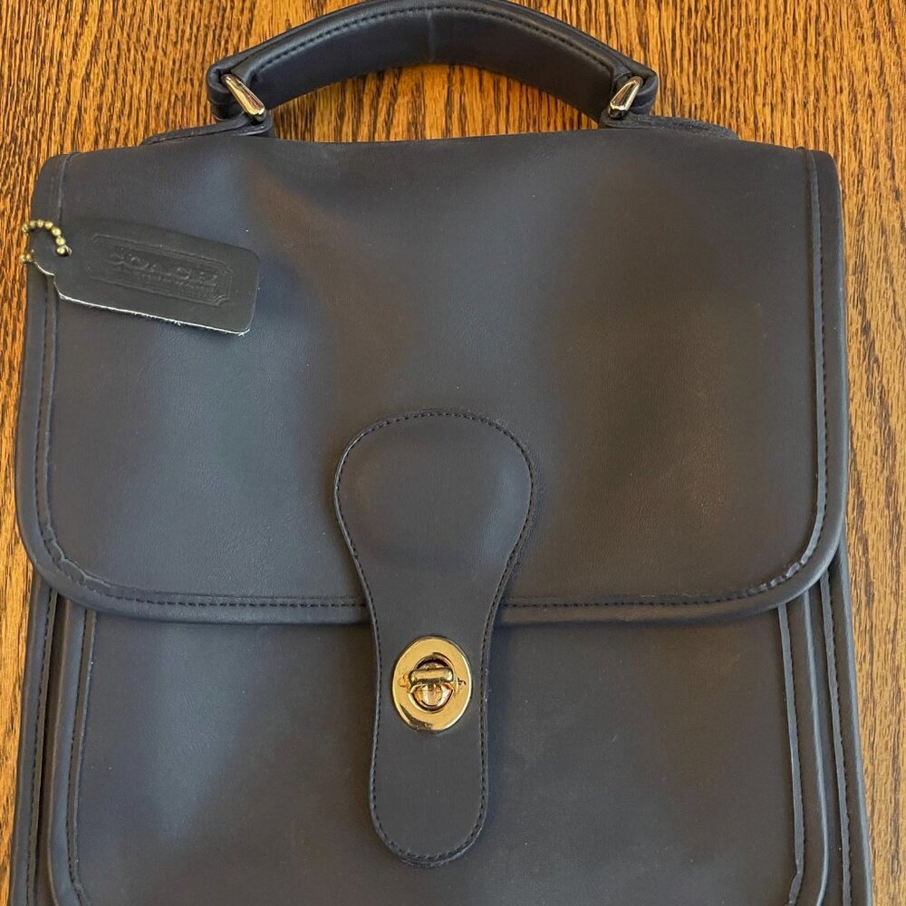 Vintage Coach Navy Blue Bag